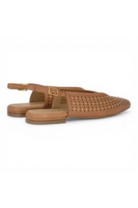 Slingback Janet & Janet in pelle colore cuoio. JANET & JANET | 712-786